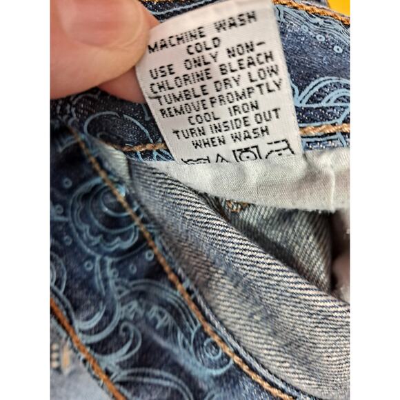 Marc Ecko Women's Boot Fit Embroidered Pockets Boot Cut Jeans Size W36 - Picture 10 of 10